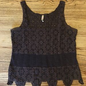 Intimately FP Purple-Grey FLORAL tank